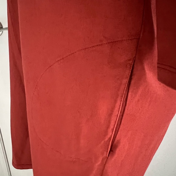 Garnet Hill 3/4 sleeve shift dress, dusty soft red, Medium - Picture 4 of 9